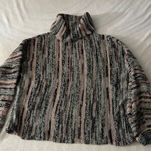 Knox Rose Multicolor Striped Turtleneck Sweater